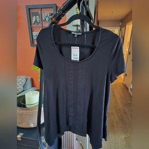 Adrianna Papell NWT Black Handkerchief Hem Tank Top XL